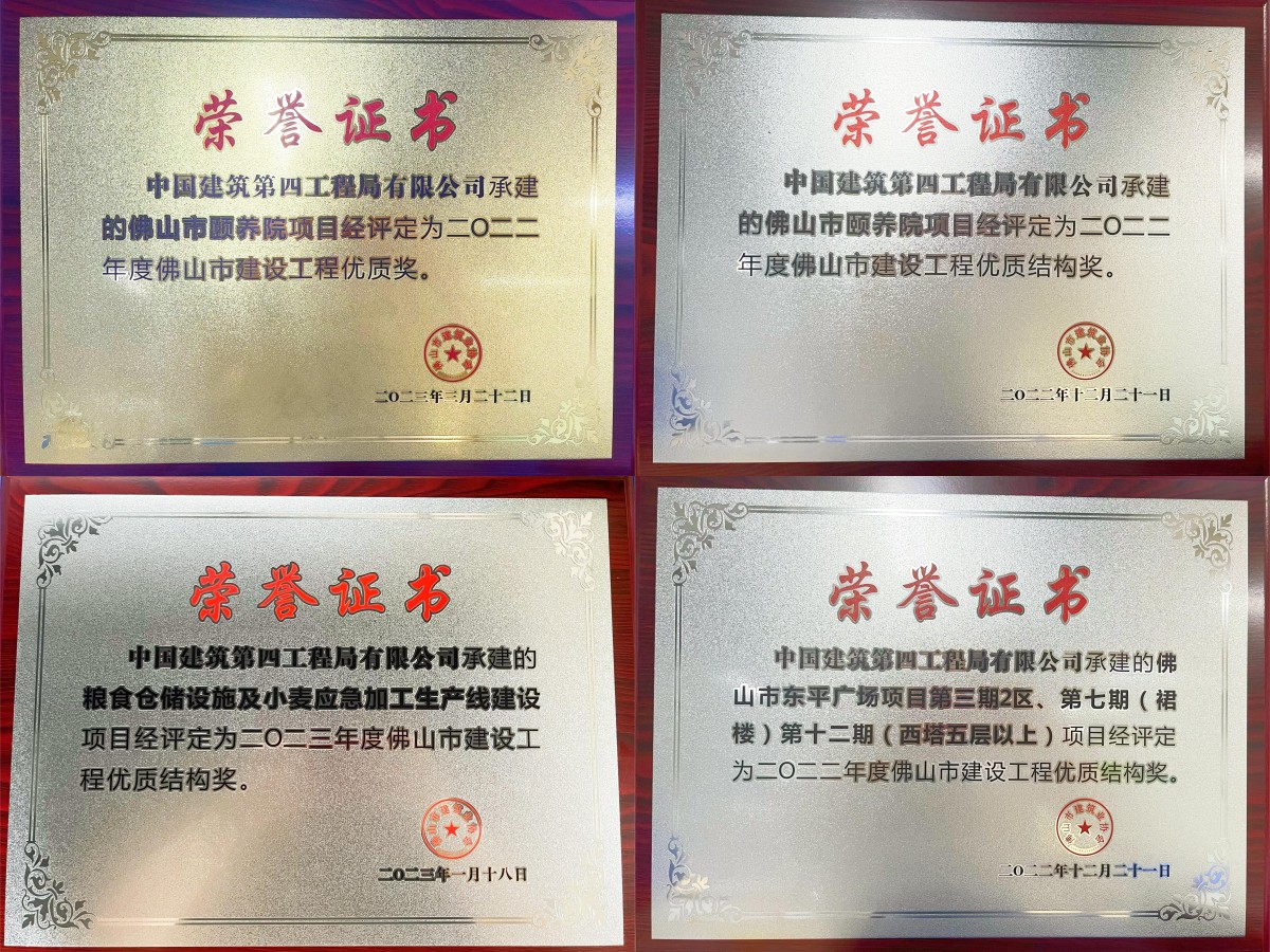 佛山分公司多个项目荣获市级荣誉